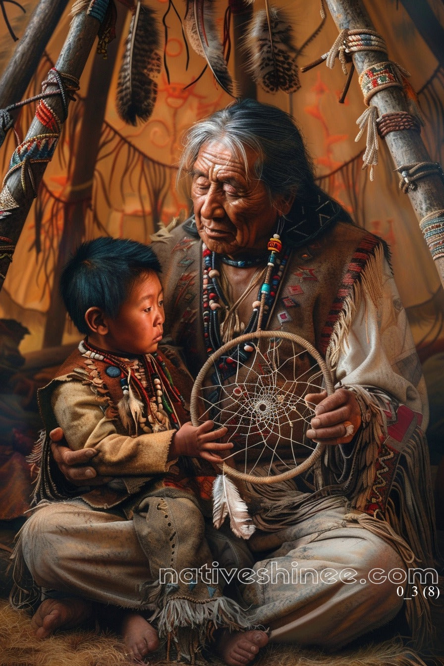 The Circle of Life Native American Canvas