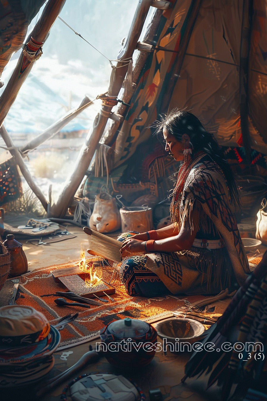Threads of Tradition Native American Canvas