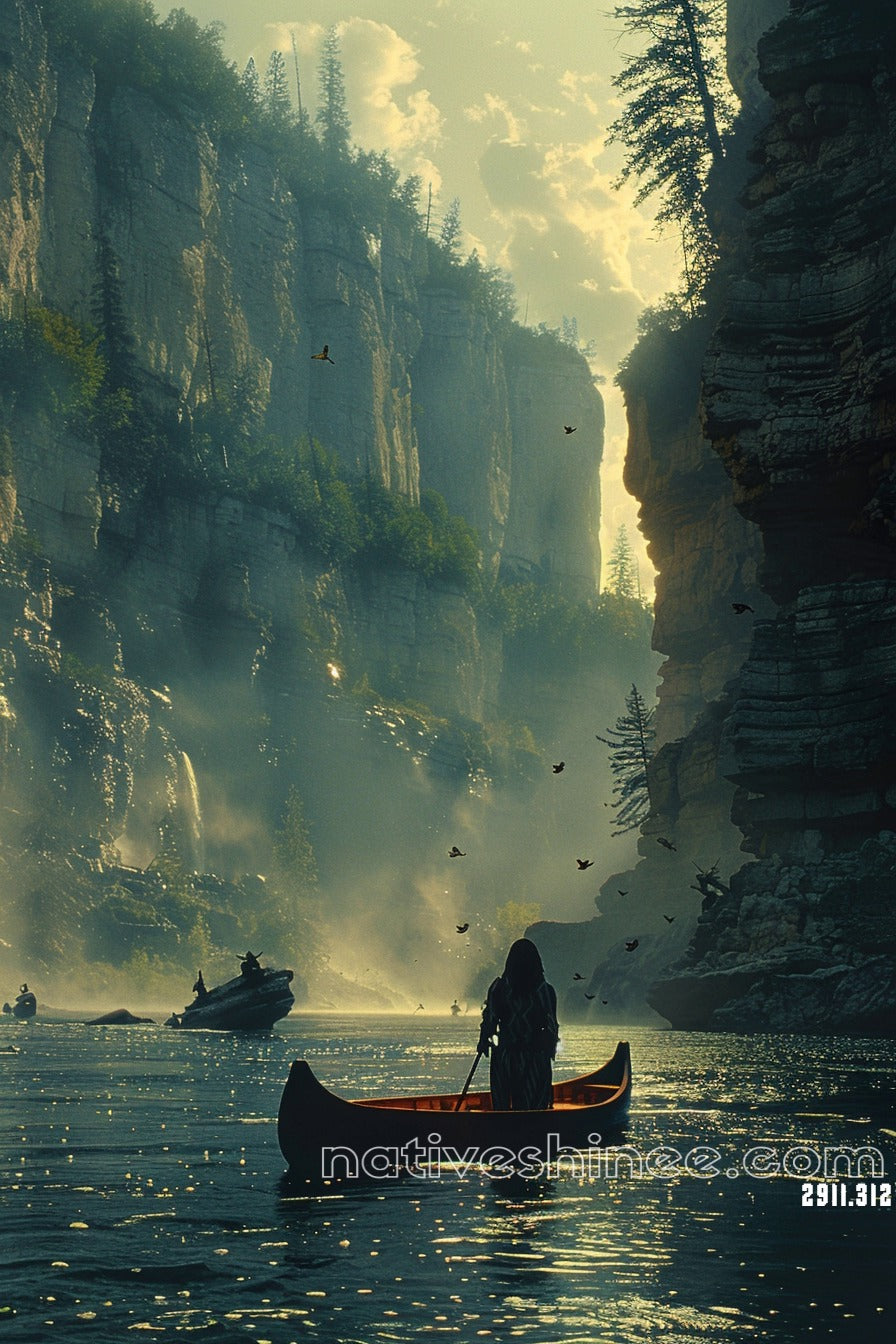 Whispers of the Canyon Native American Canvas