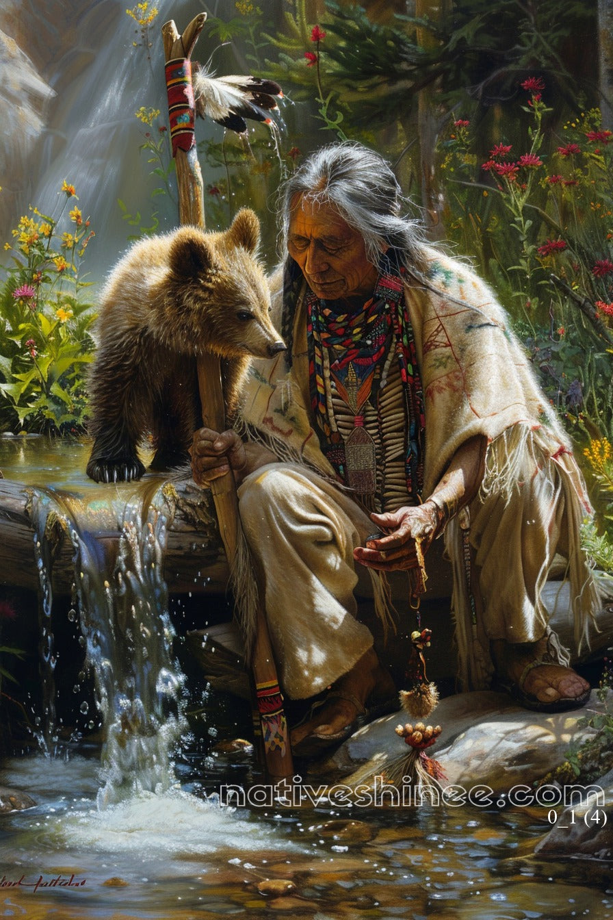 The Spirit of the Bear Native American Canvas