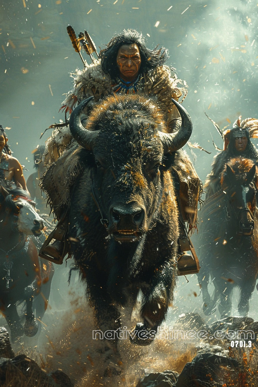 The Call of the Land Native American Canvas