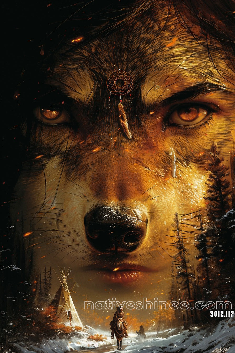 Strength and Wisdom Native American Canvas