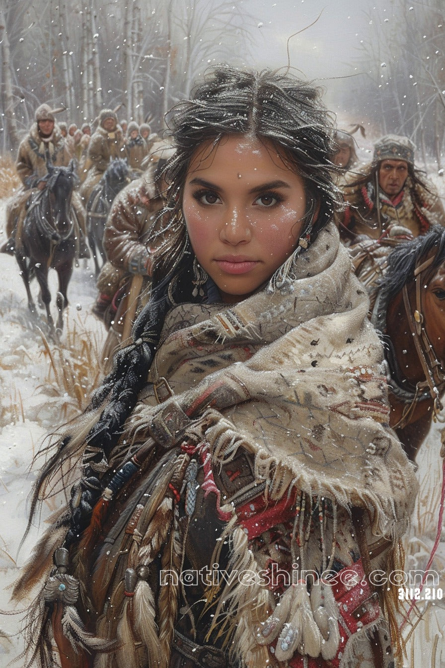 Trail of Tears Native American Canvas