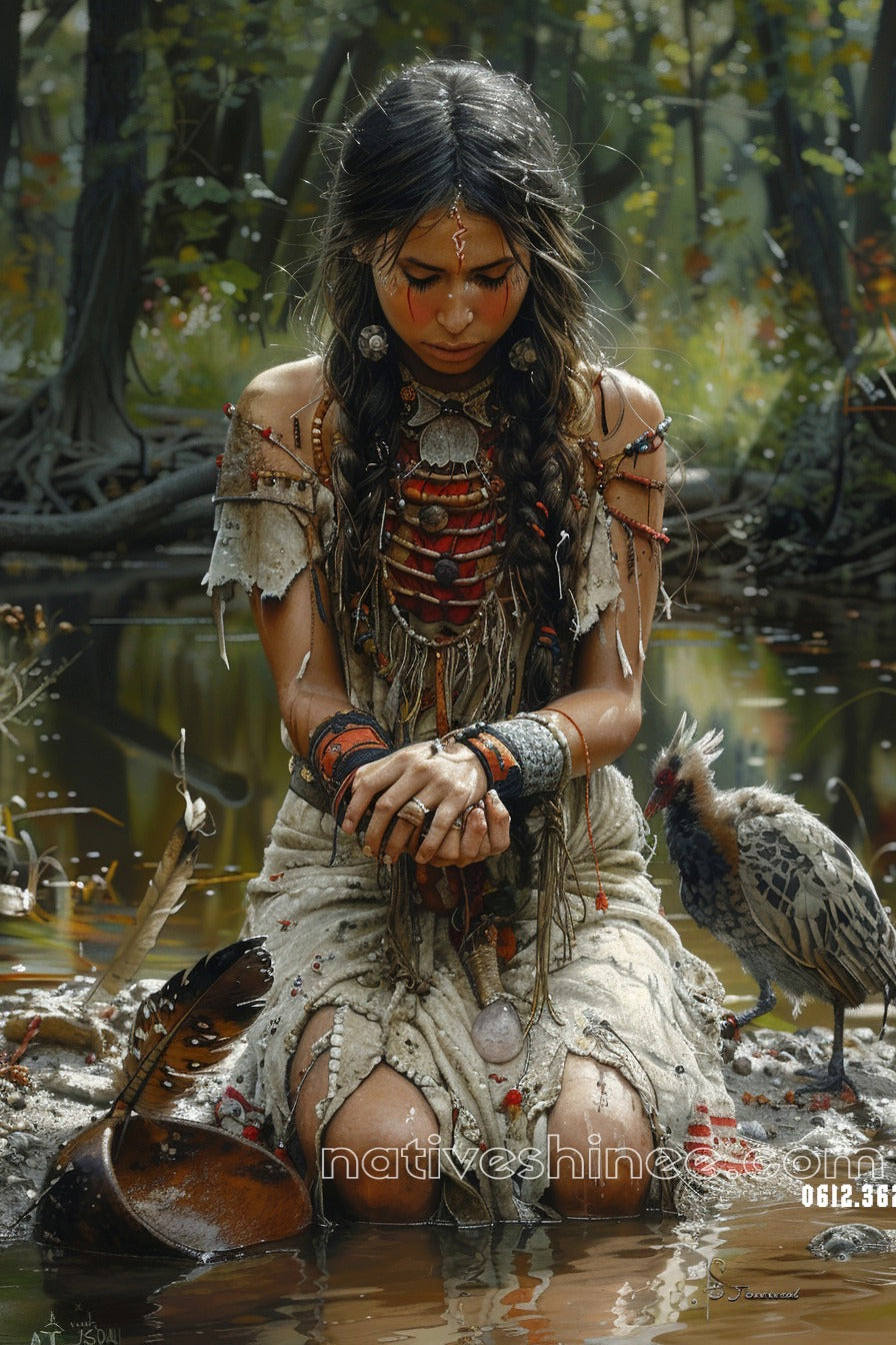 Whispers of the Wild Native American Canvas