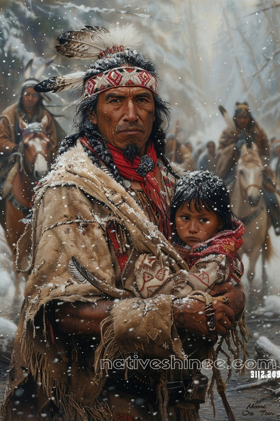 A Father's Strength Native American Canvas