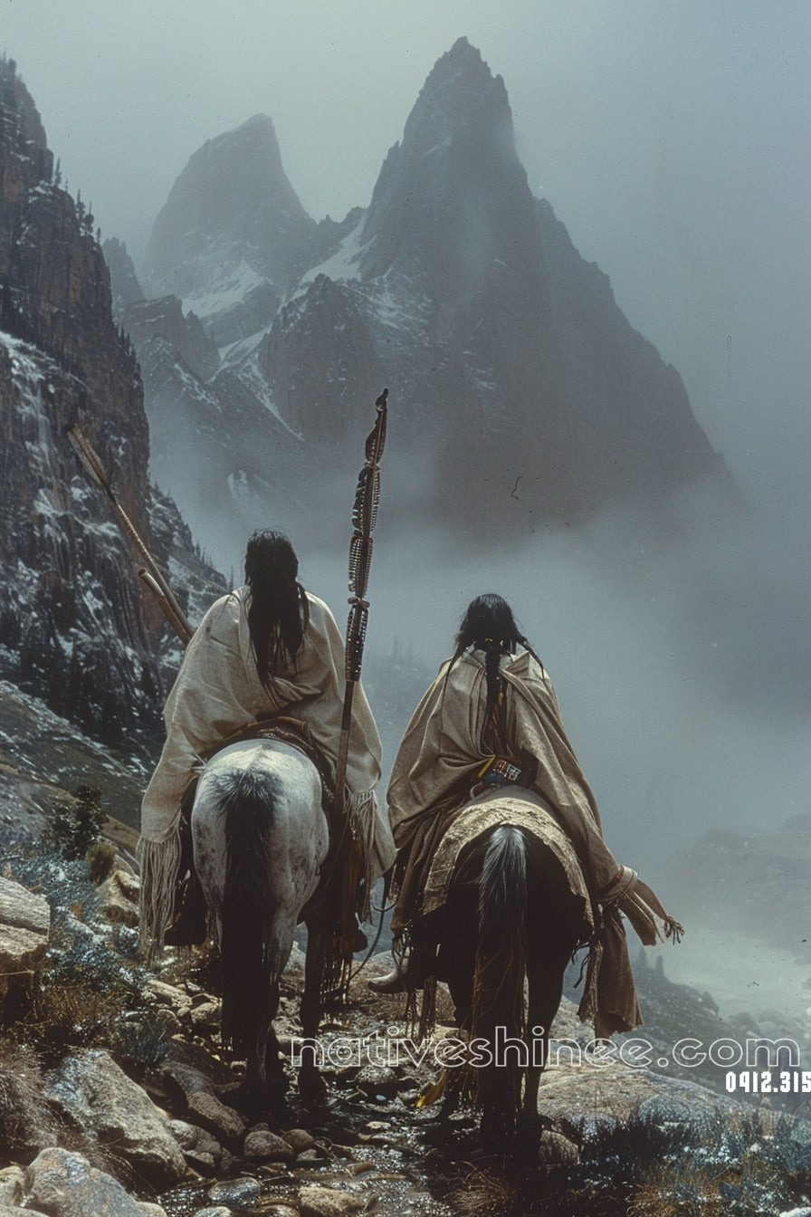 Journey Through the Mountains Native American Canvas