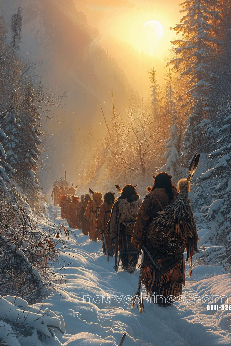 Through the Winter's Path American Canvas