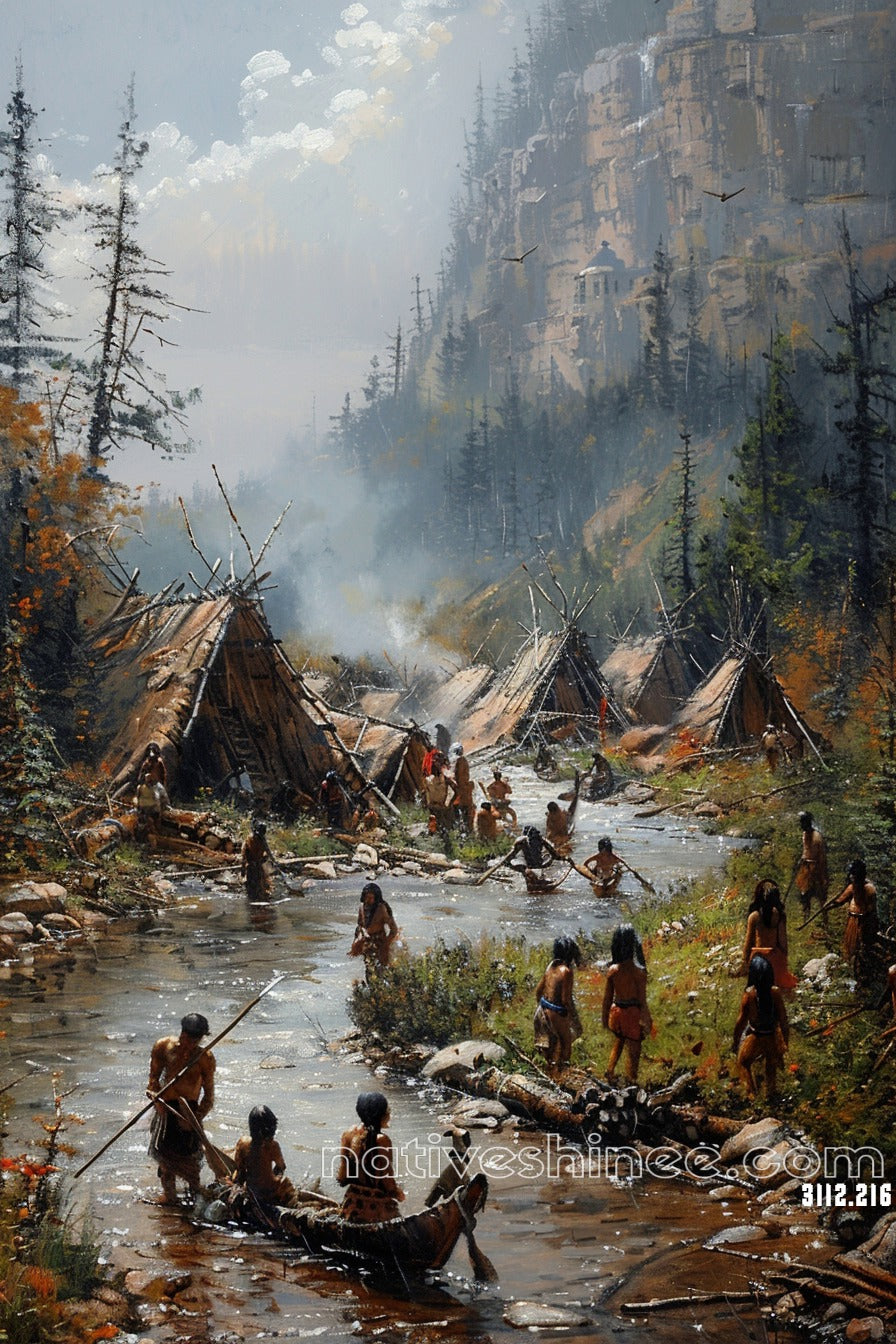 A Harmony of Nature and Spirit Native American Canvas