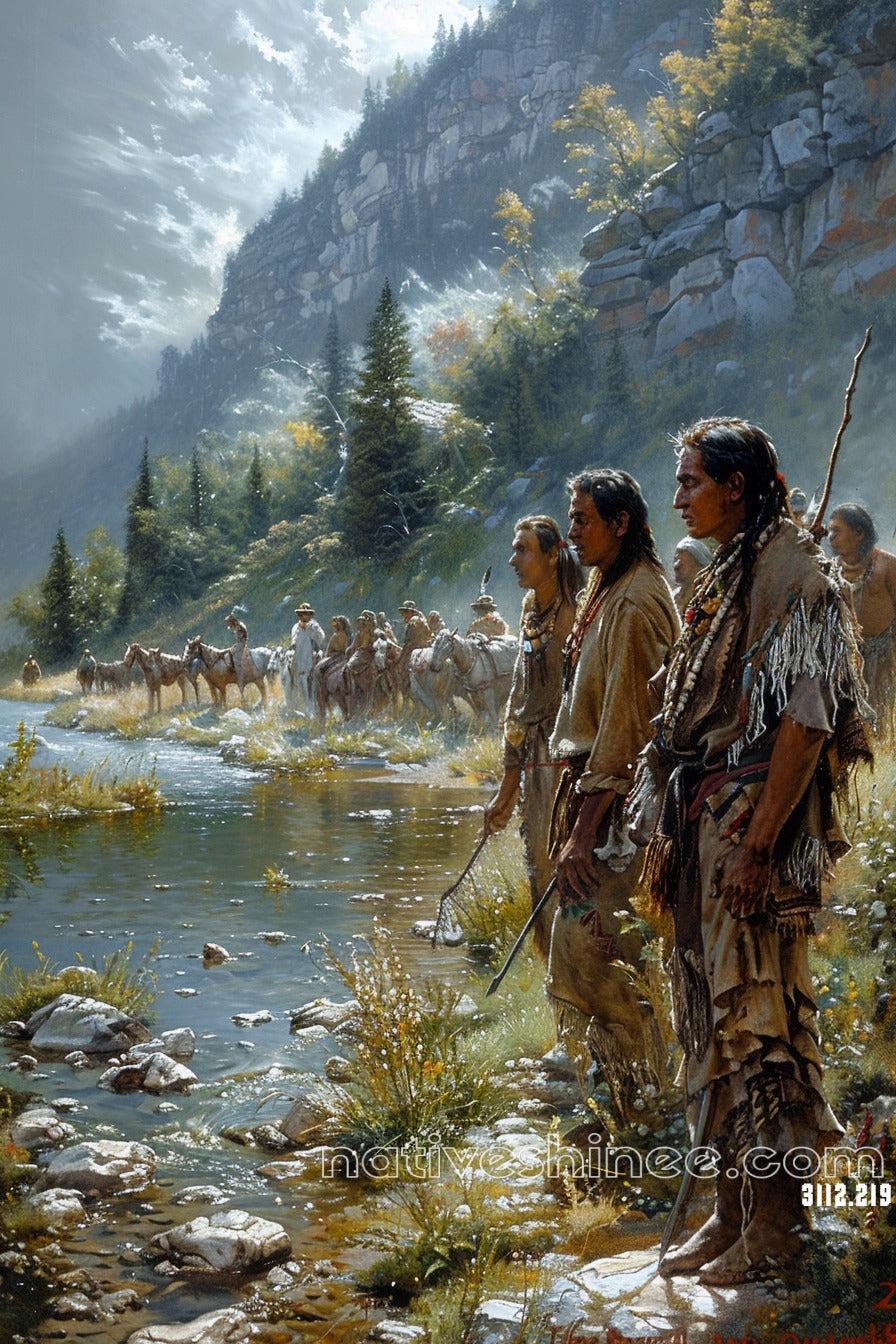 Guardians of the Sacred Waters Native American Canvas