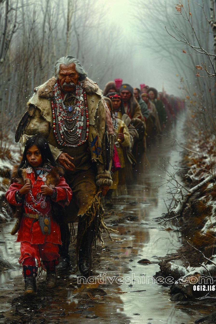 A Journey of Resilience Native American Canvas