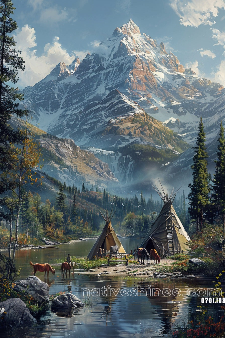 Spirit of the Mountain Native American Canvas