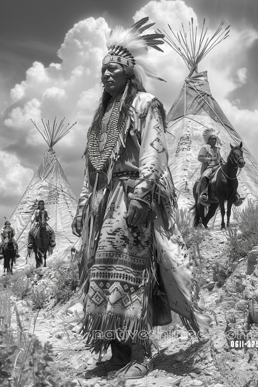 The Guardian of the Tribe Native American Canvas