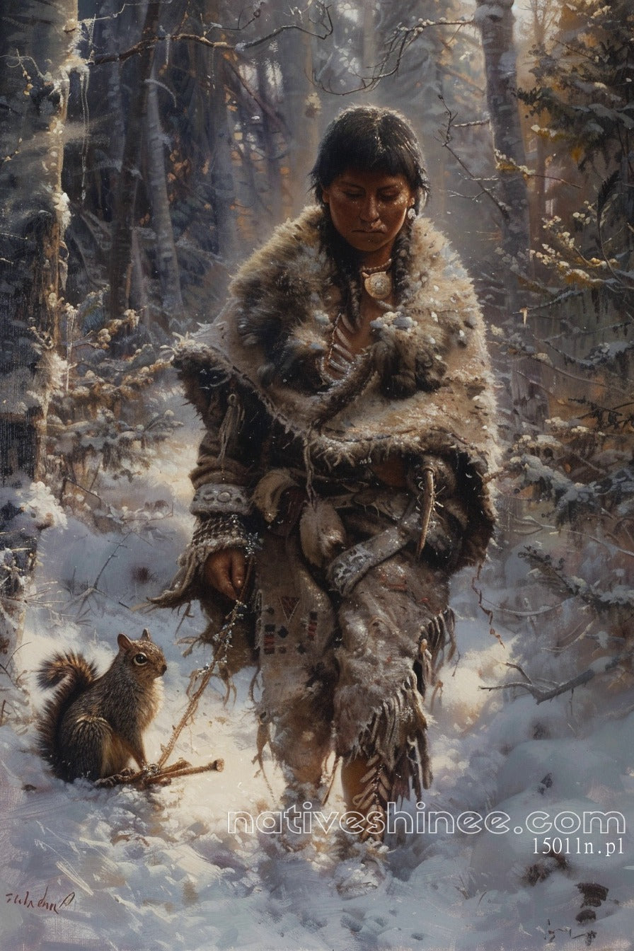Whispers of the Winter Spirit Native American Canvas