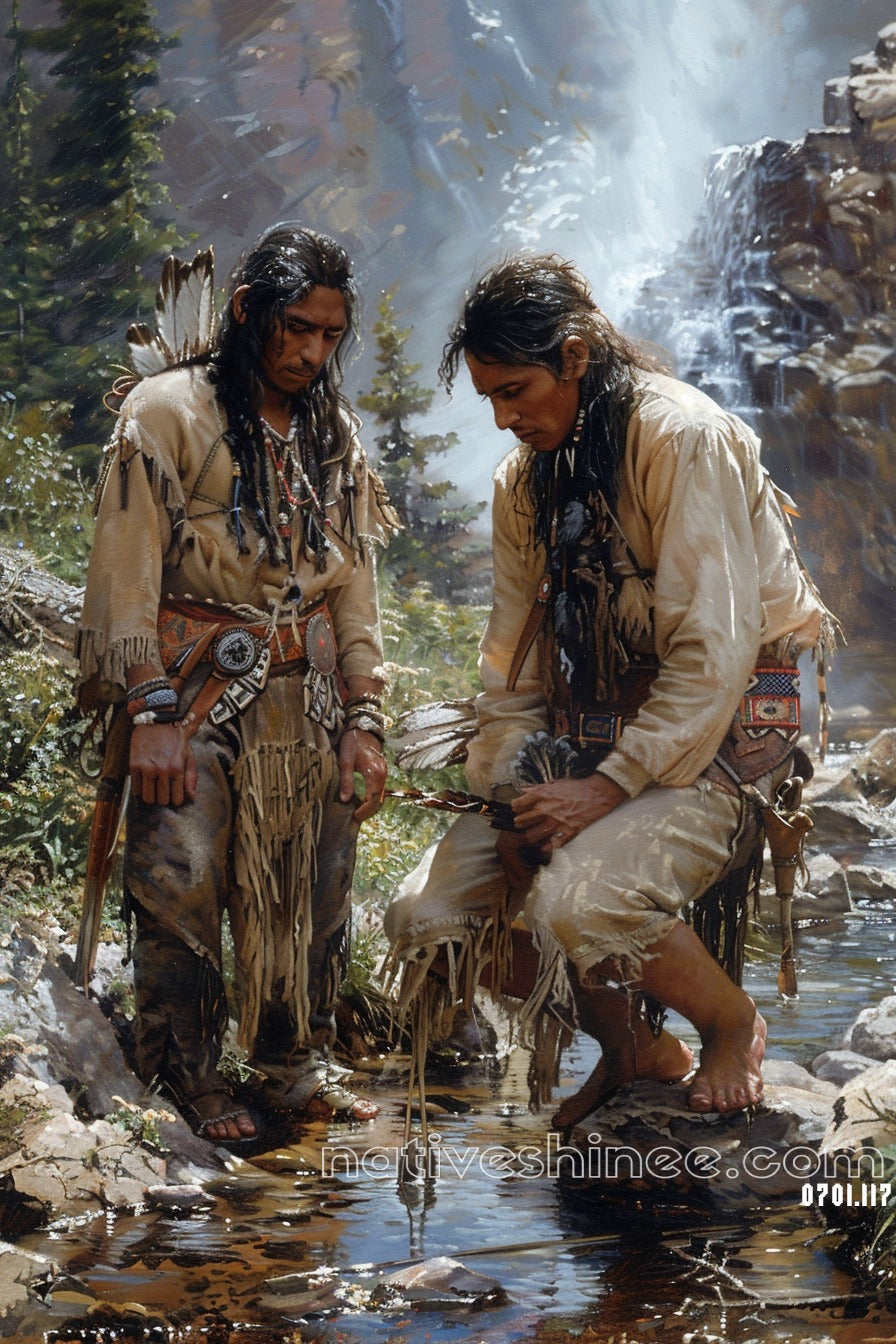 River Journey: Native American Canvas