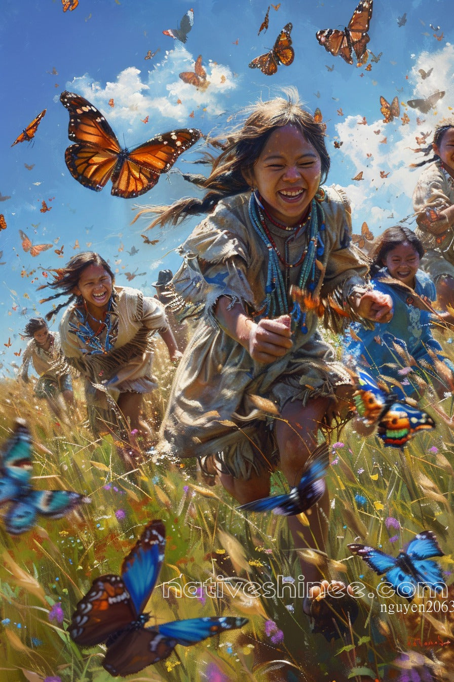 Childhood Native American Canvas