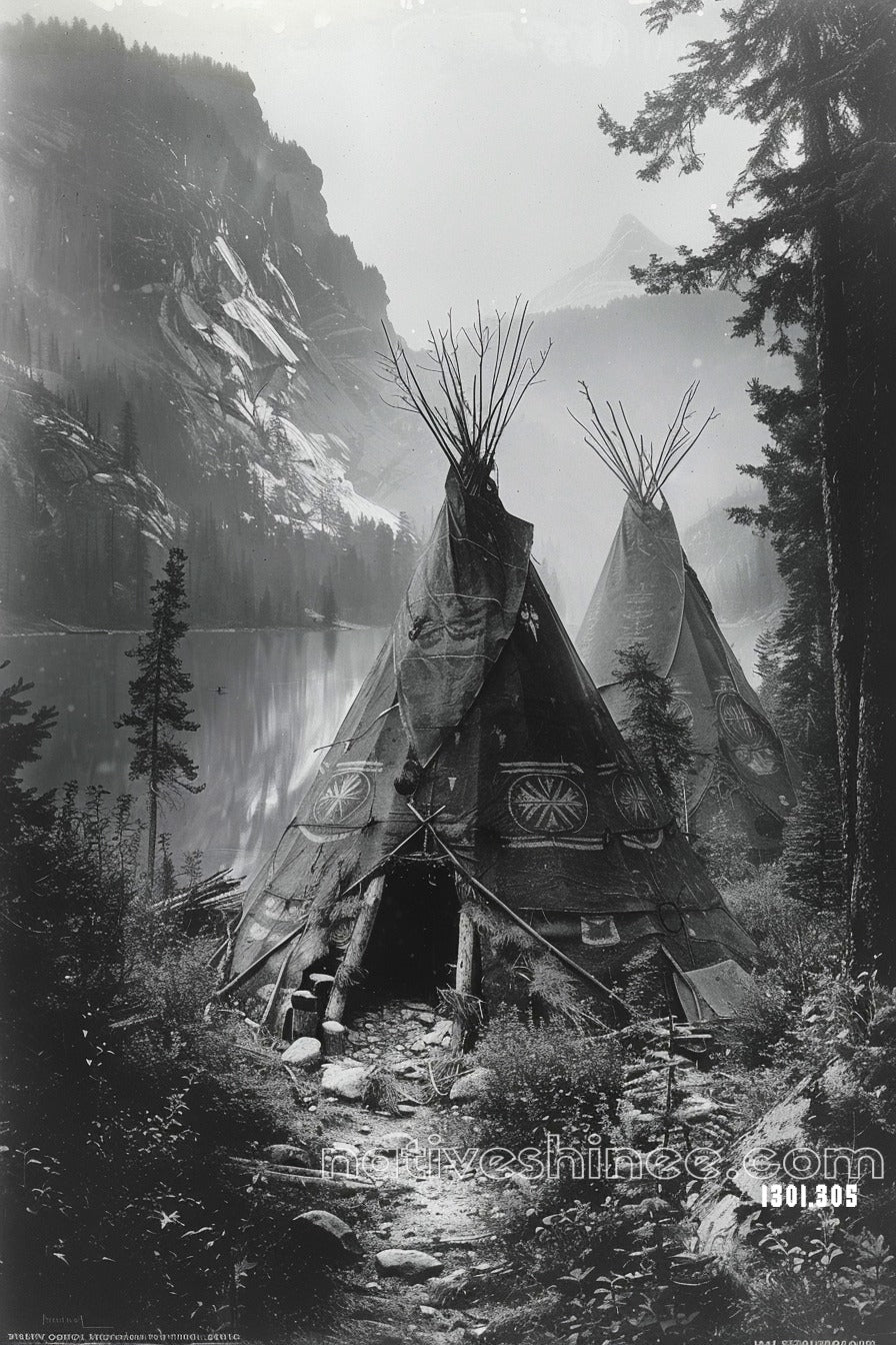 Tranquil Spirit of the Mountains - Native American Canvas