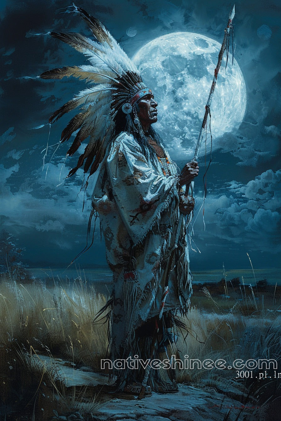 The Silent Sentinel Native American Canvas