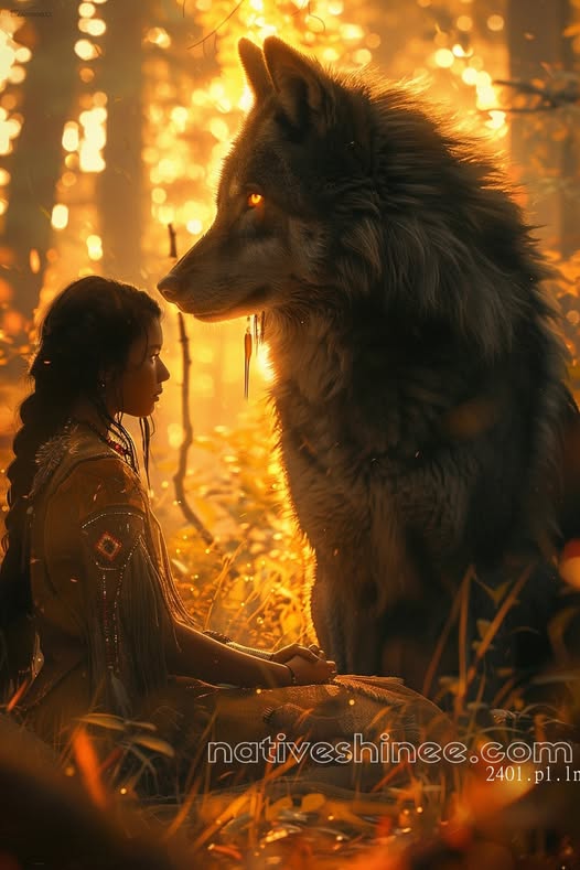 The Spirit of the Wolf Native American Canvas