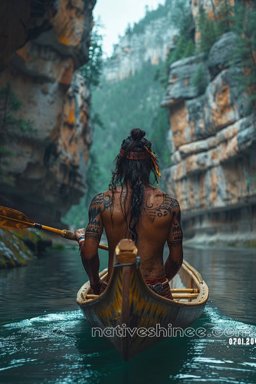 Whispers of the River Native American Canvas