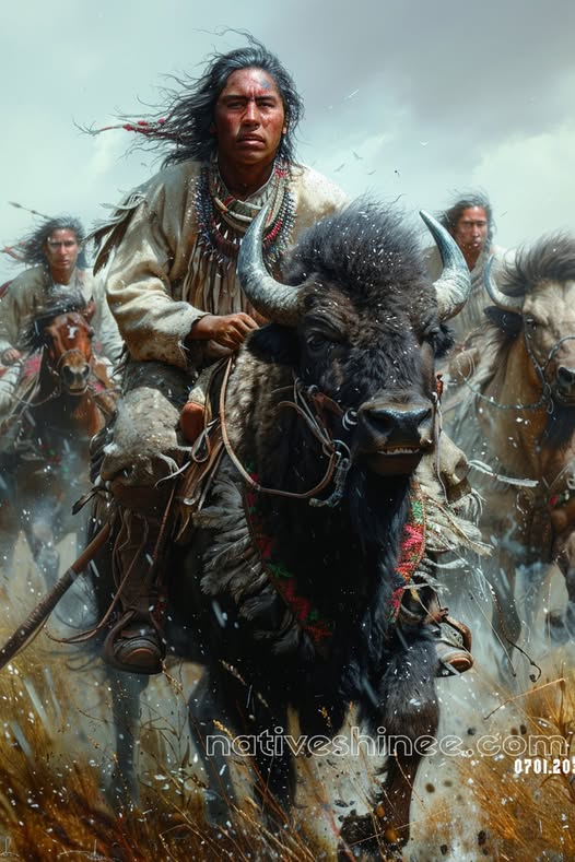 Charge of the Brave Native American Canvas