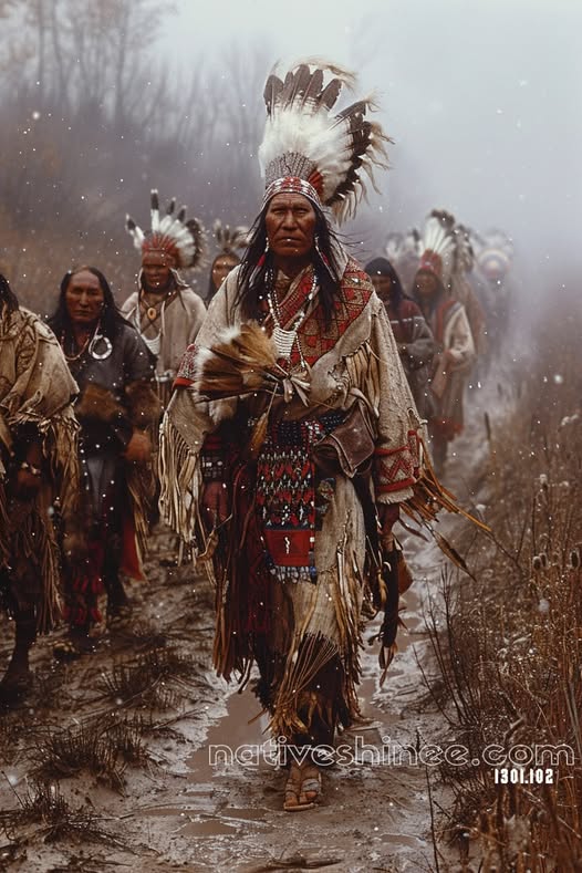 March of the Warriors Native American Canvas