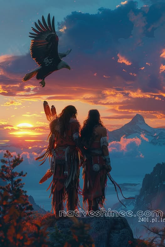 Eagle’s Flight: Unity in the Horizon Native American Canvas