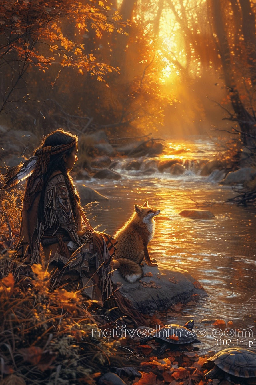 The forest Native American Canvas