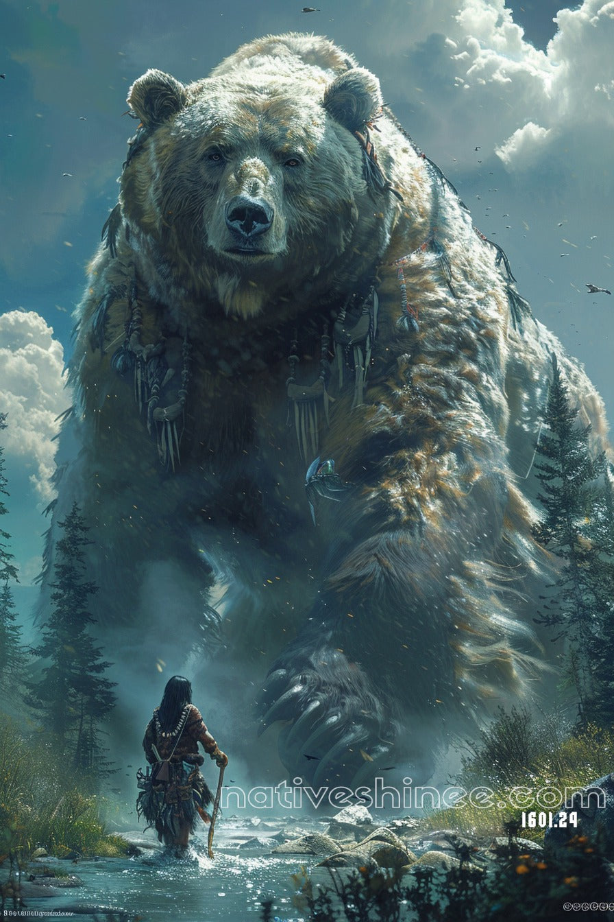 The Spirit of the Bear Native American Canvas