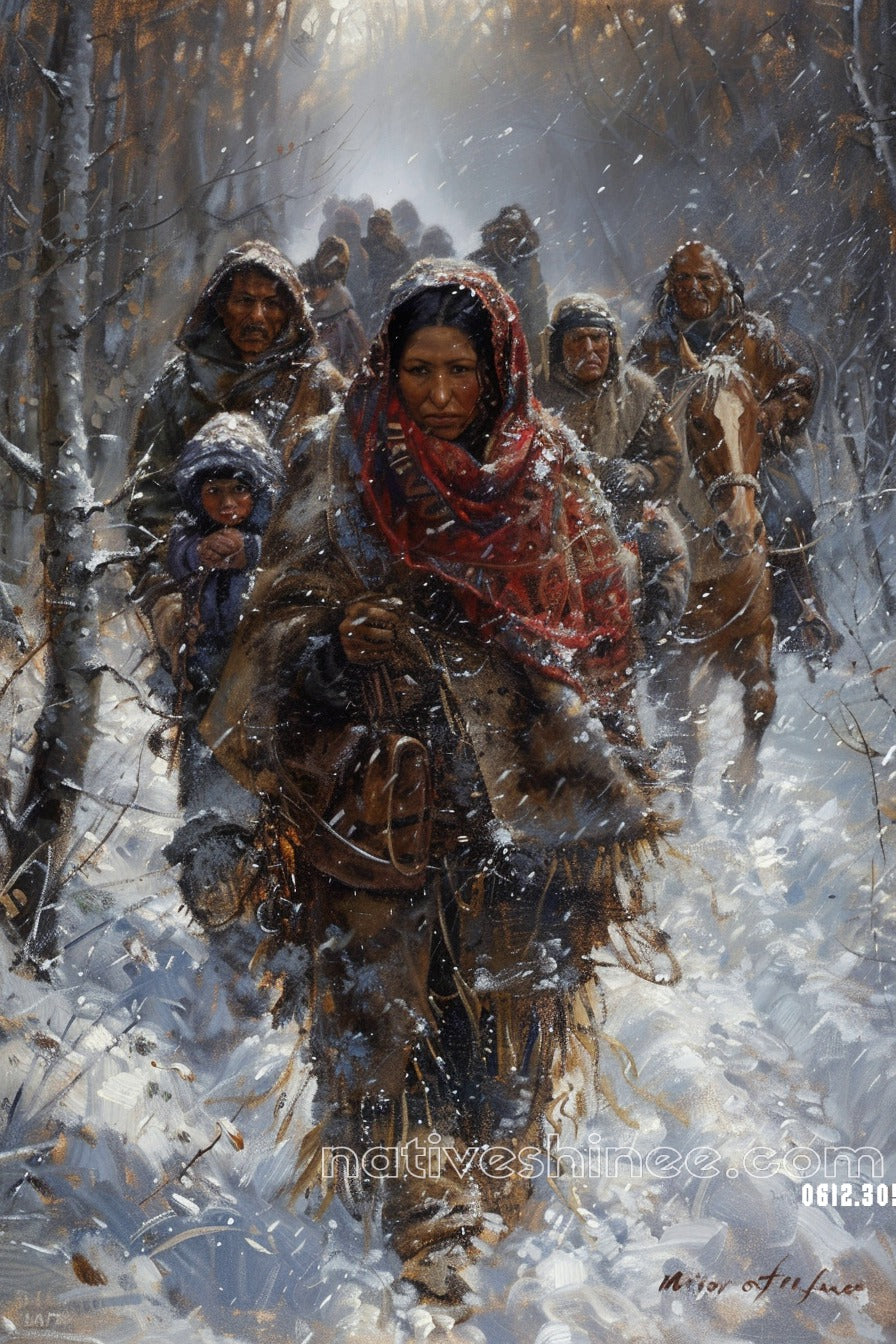 March Through the Storm Native American Canvas