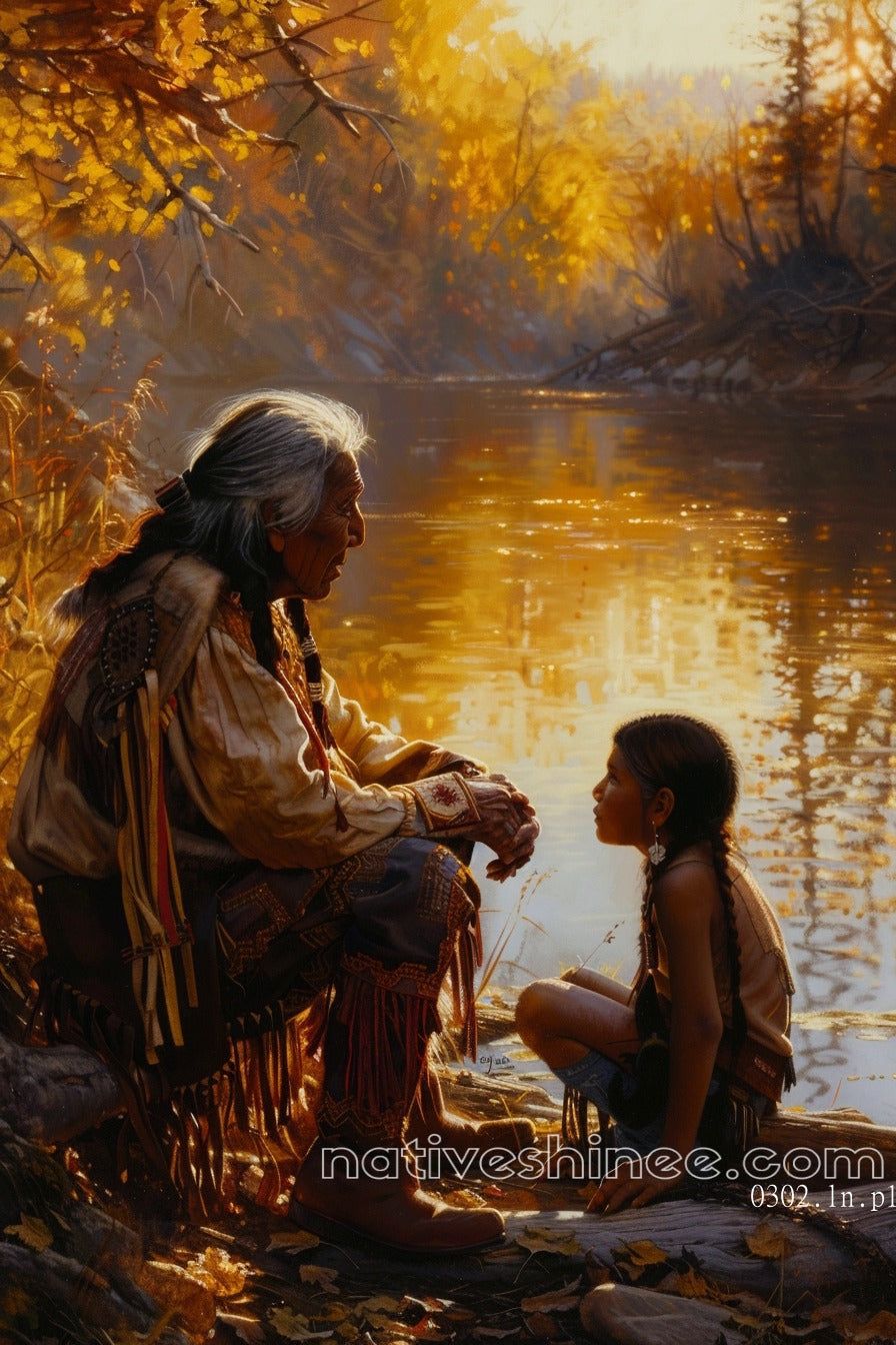 Stories of the Land Native American Canvas