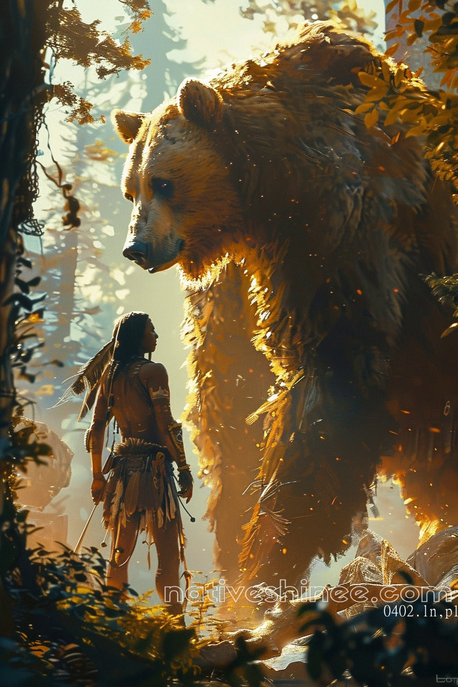 Whispers of the Wild Native American Canvas