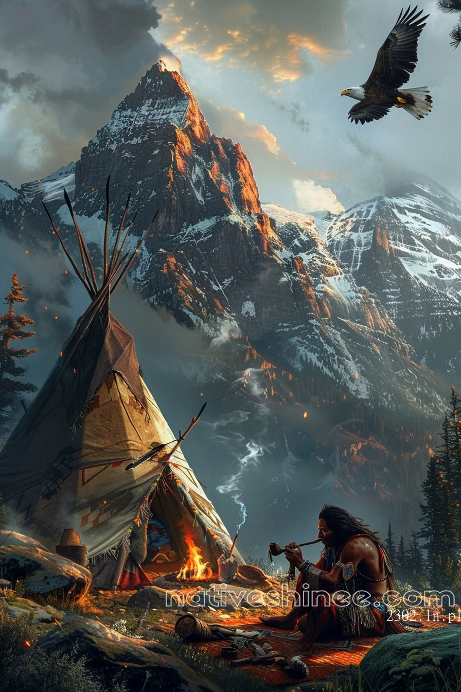 Echoes of the Mountain Spirit Native American Canvas