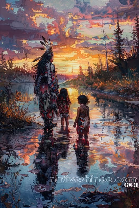 The Legacy of the River Native American Canvas