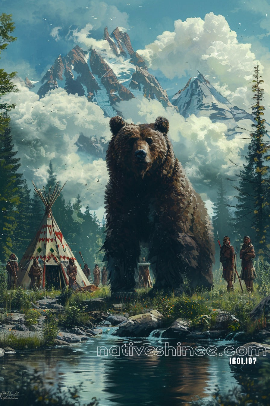 The Spirit of the Bear: Native American Canvas