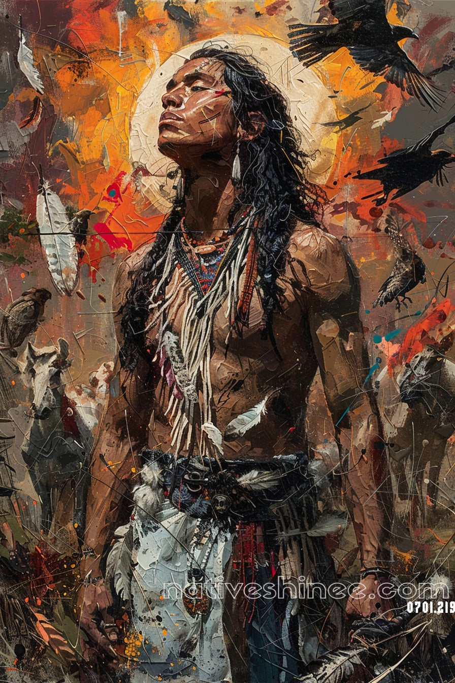 Warrior’s Dawn Native American Canvas
