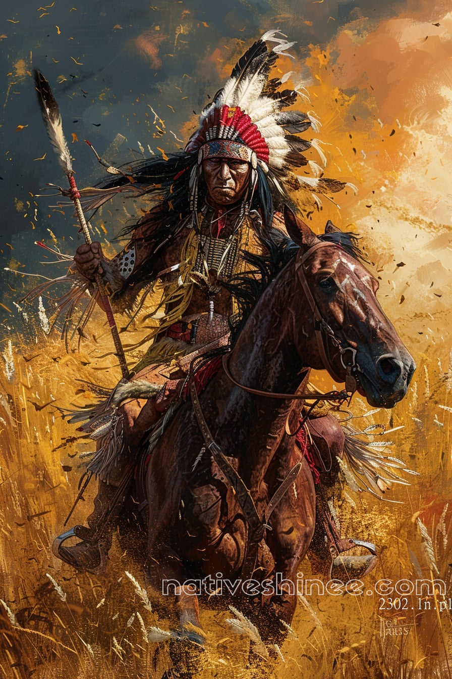 Warrior of the Storm Native American Canvas