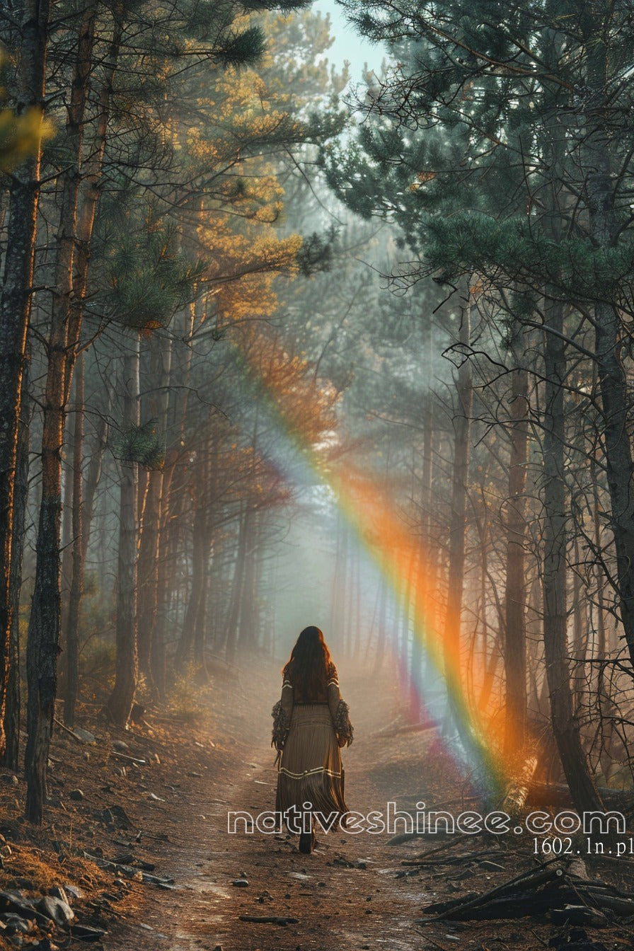 Path of the Rainbow Native American Canvas