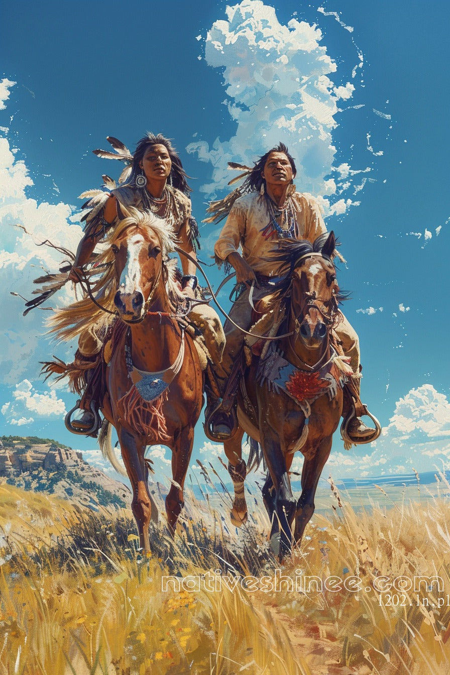 Galloping with the Winds: Native American Canvas