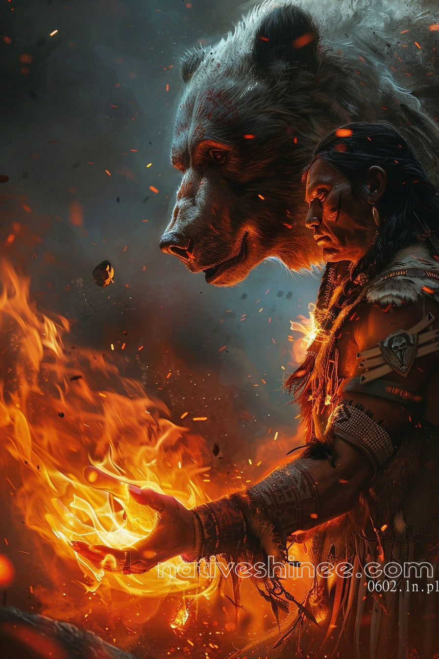 On Fire Native American Canvas