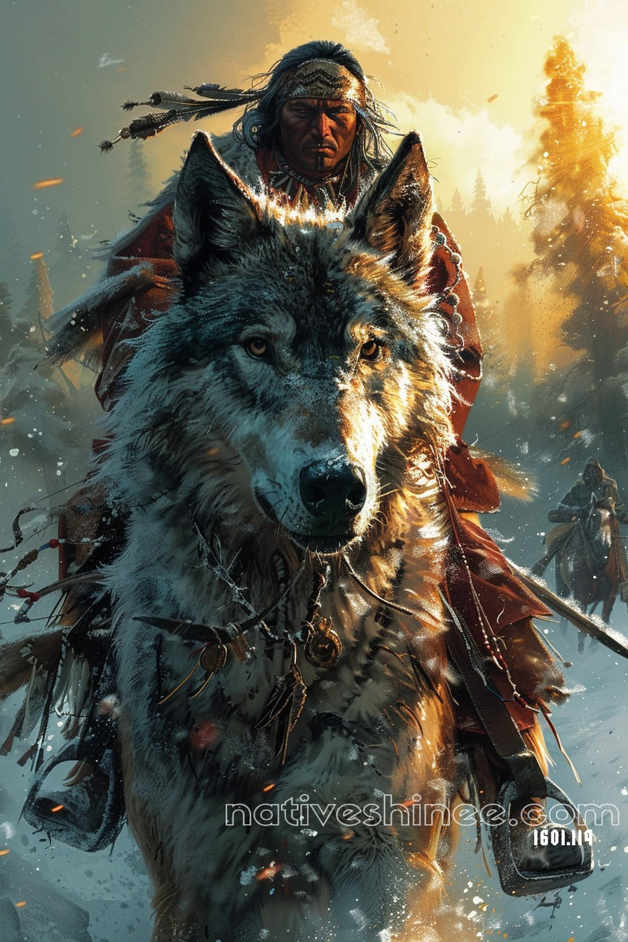 Unwavering Loyalty And Sharp Instinct Native American Canvas