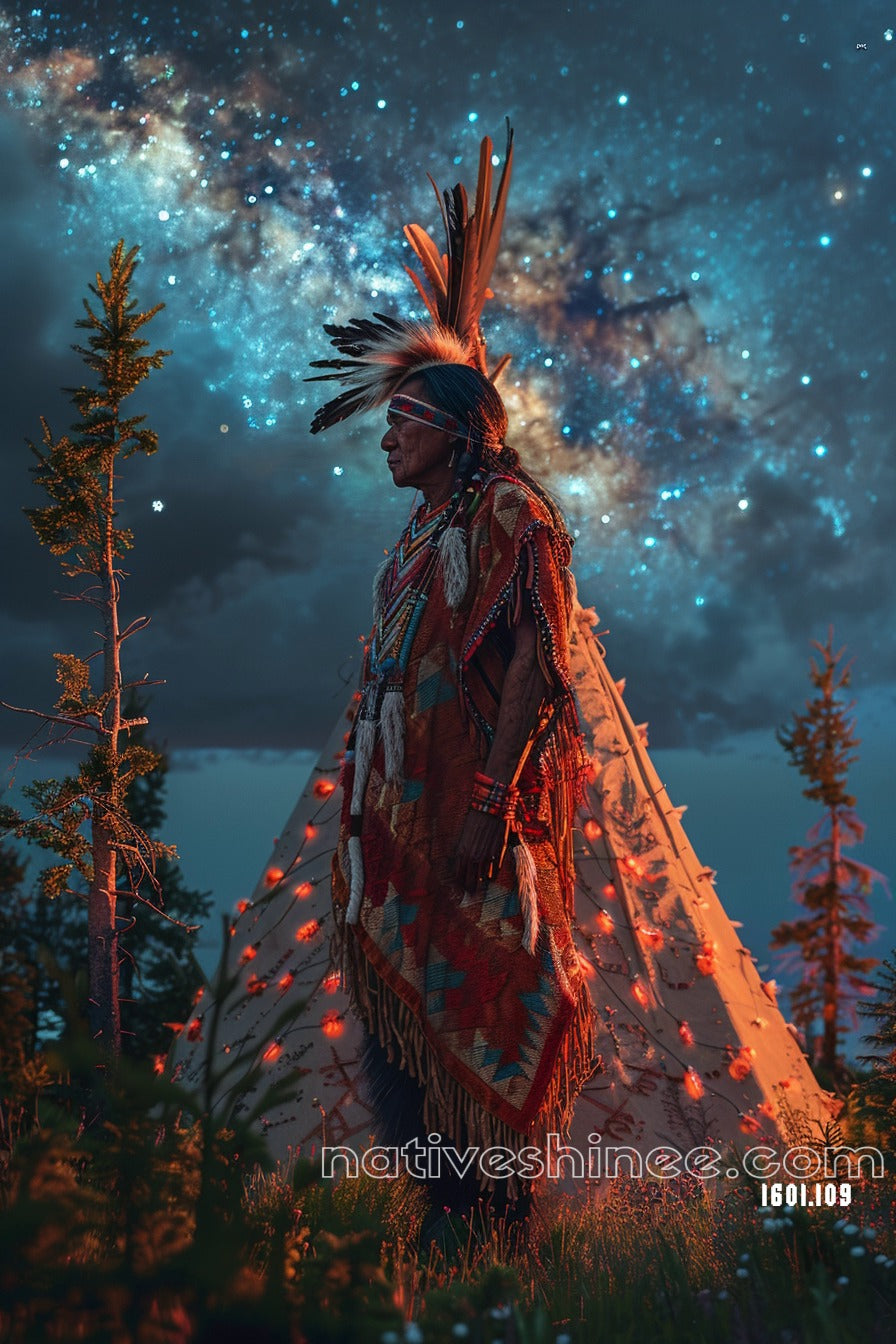 Guardian of the Milky Way Native American Canvas