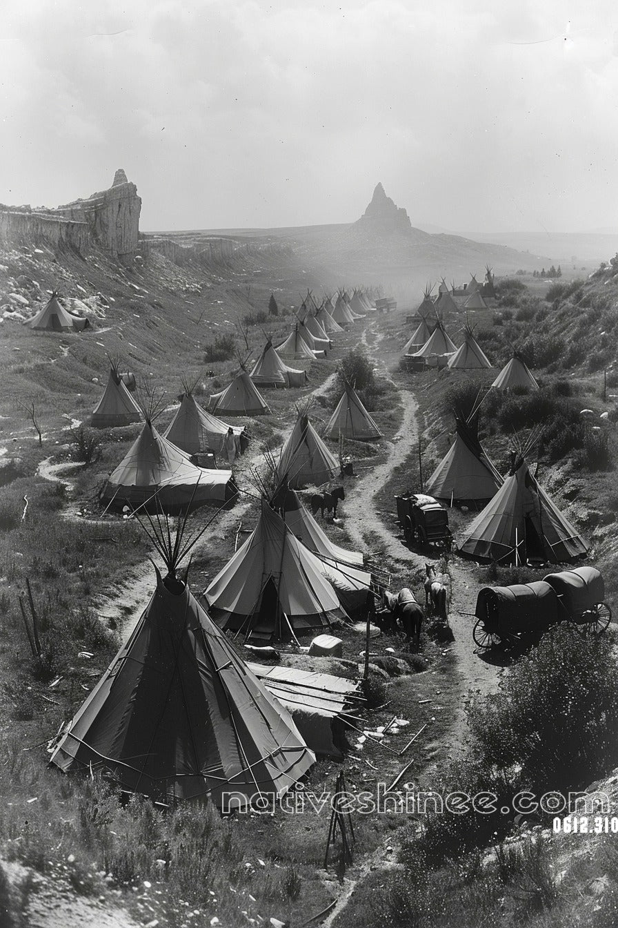 Our Village Native American Canvas