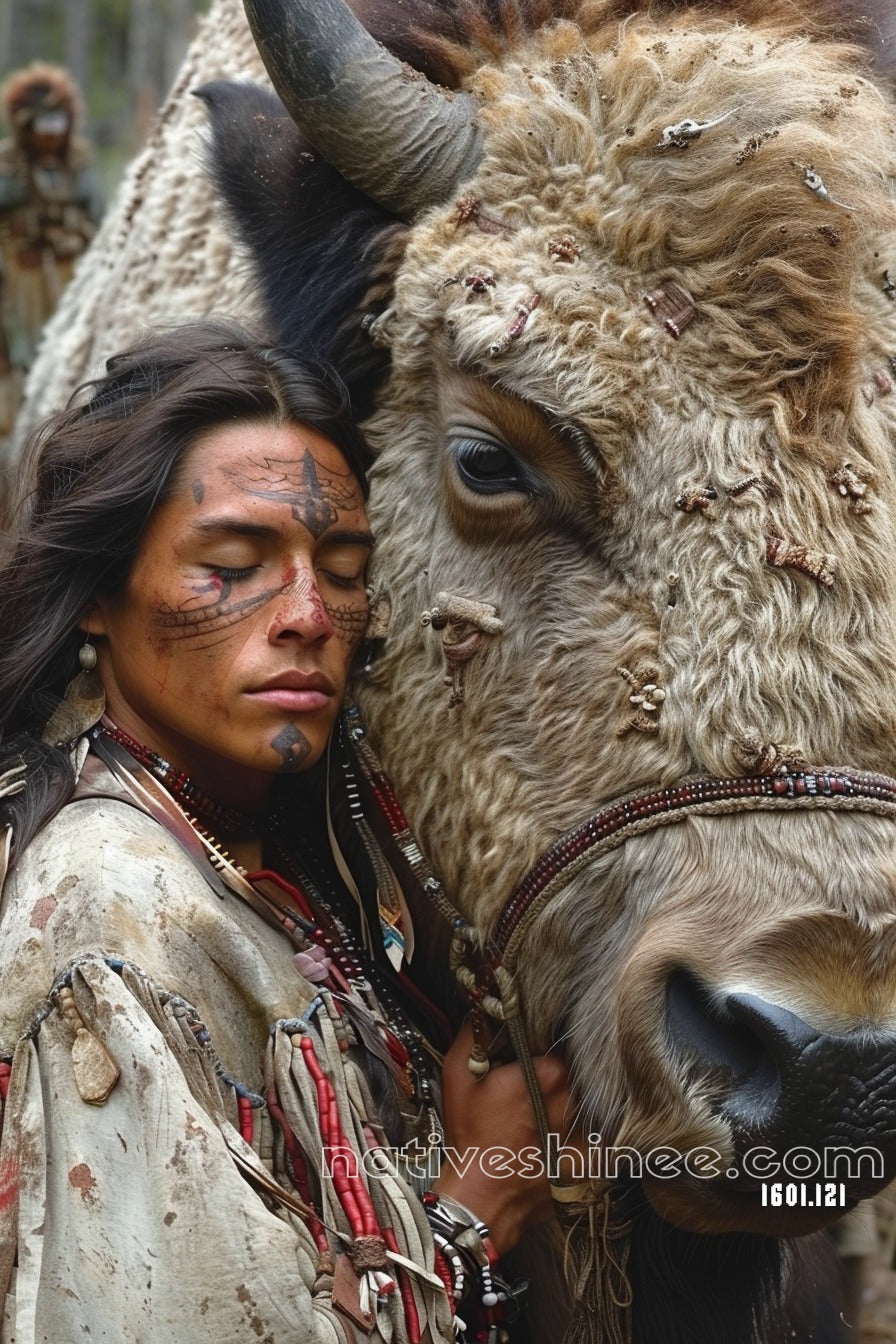 The Buffalo Spirits Native American Canvas