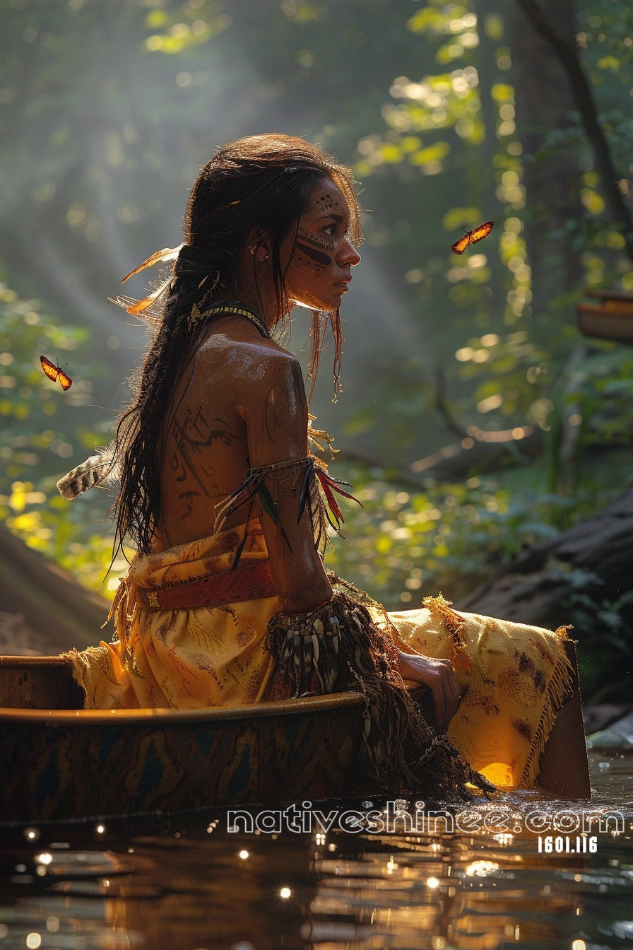 The Silence Of The Forest Native American Canvas