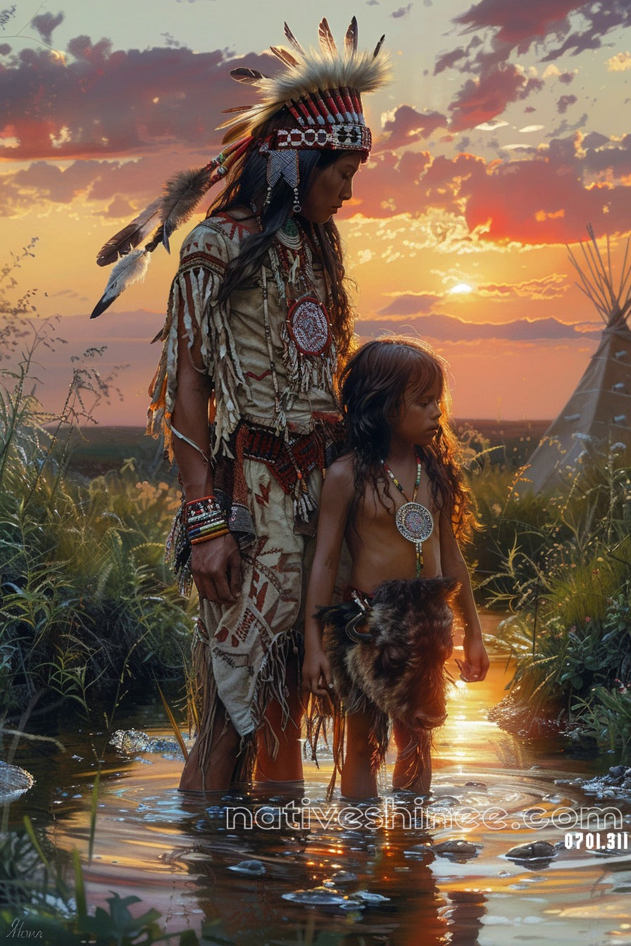 The Circle of Life Native American Canvas