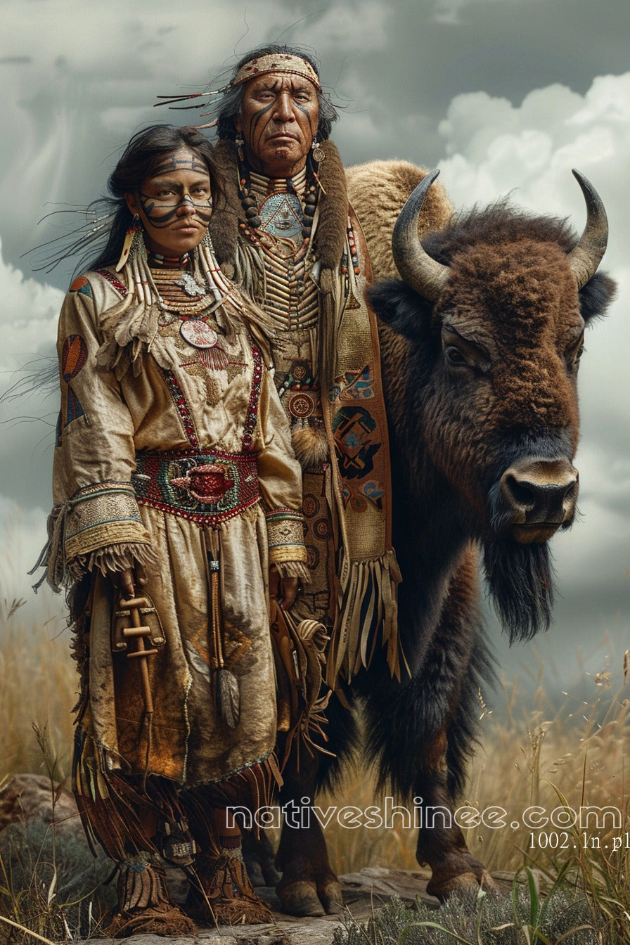 Walk Of Nature Native American Canvas