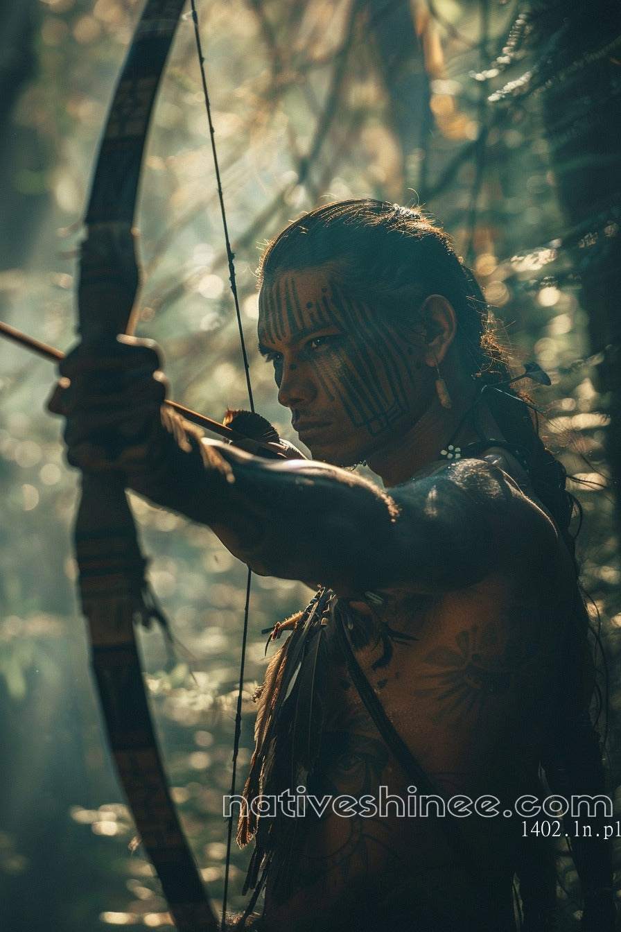 In The Heart Of The Forest Native American Canvas