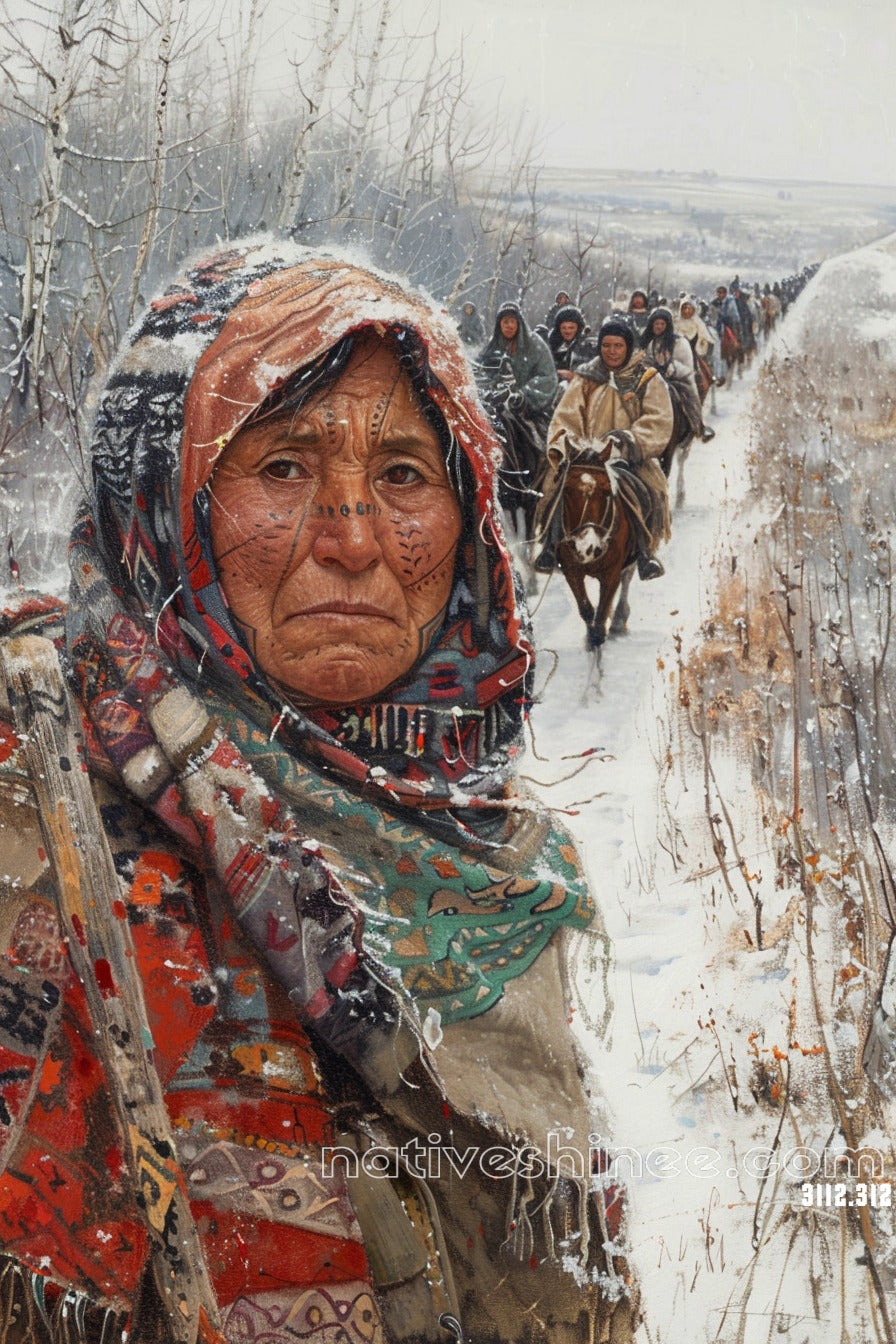 Strength in the Face of Adversity Native American Canvas