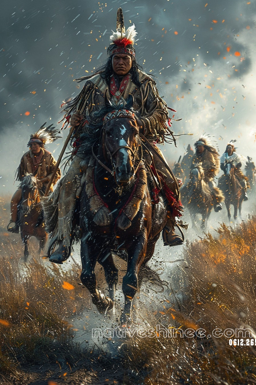 Thunderous Warriors Native American Canvas