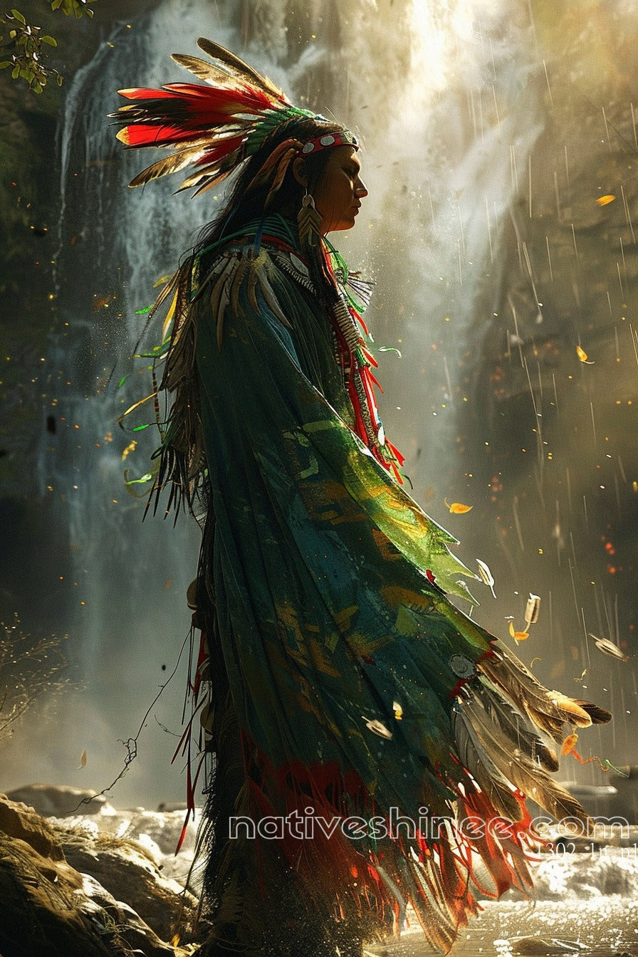 Feathers and Flow: Native American Canvas